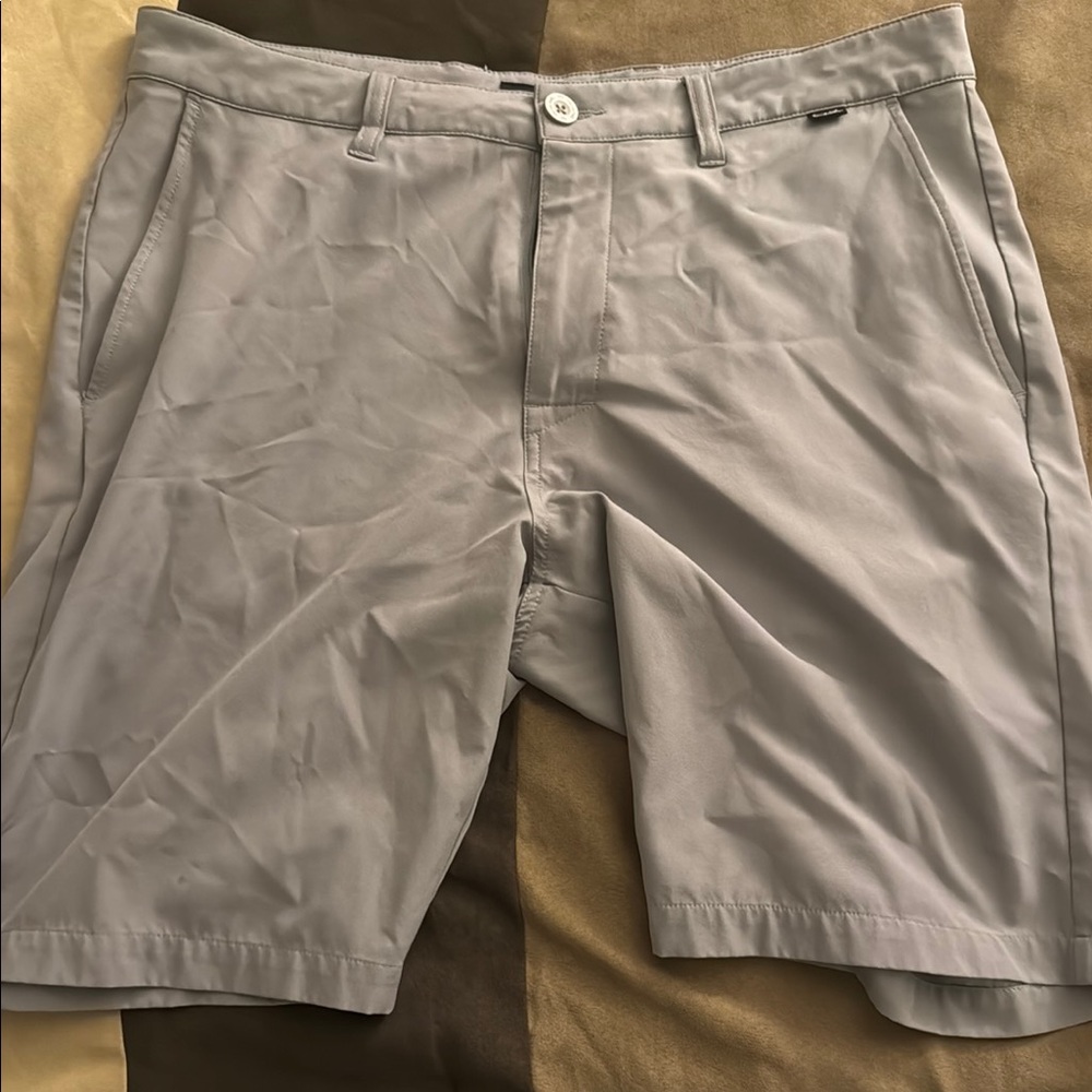 Travis Mathew Light Gray Flat Front Shorts